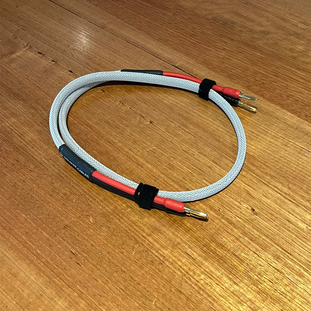 1m - 11 AWG - White - Speaker Cable - Single - DEMO