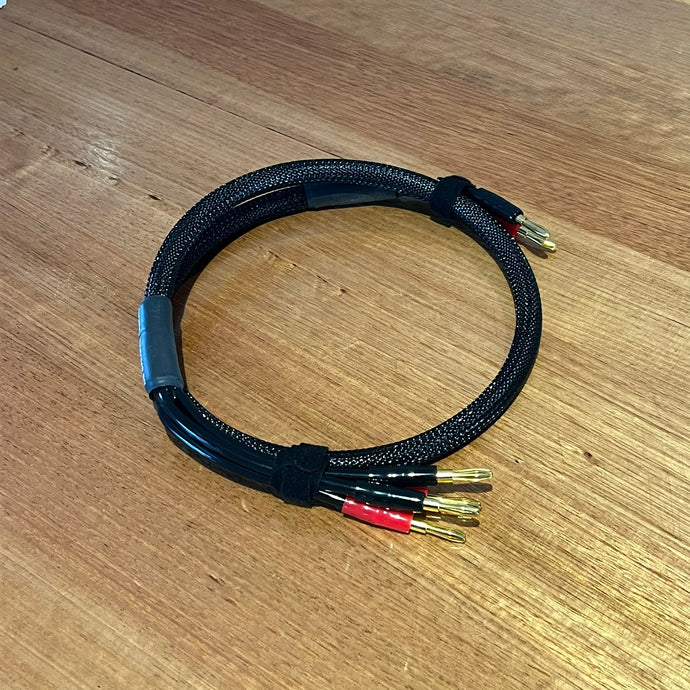 1m - 14 AWG - Sleeved Bi-Wire Speaker Cable (NG) - Single - DEMO