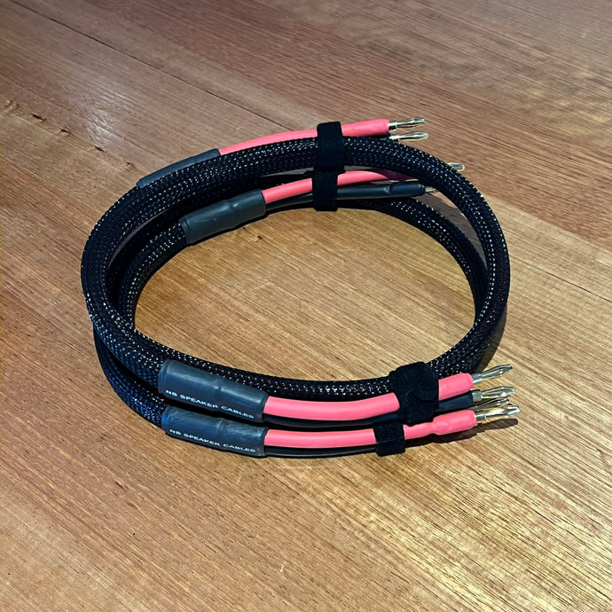 1m - 8 AWG - Sleeved - Speaker Cable - Pair - DEMO