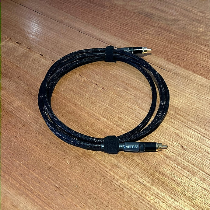 2m - RCA Interconnect - Black Plugs - AS NEW